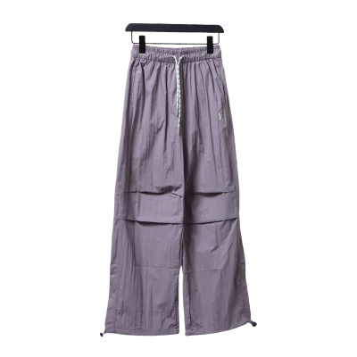 Ralph Lauren 24Fw Embroidered Small Logo Nylon Pants Purple 01