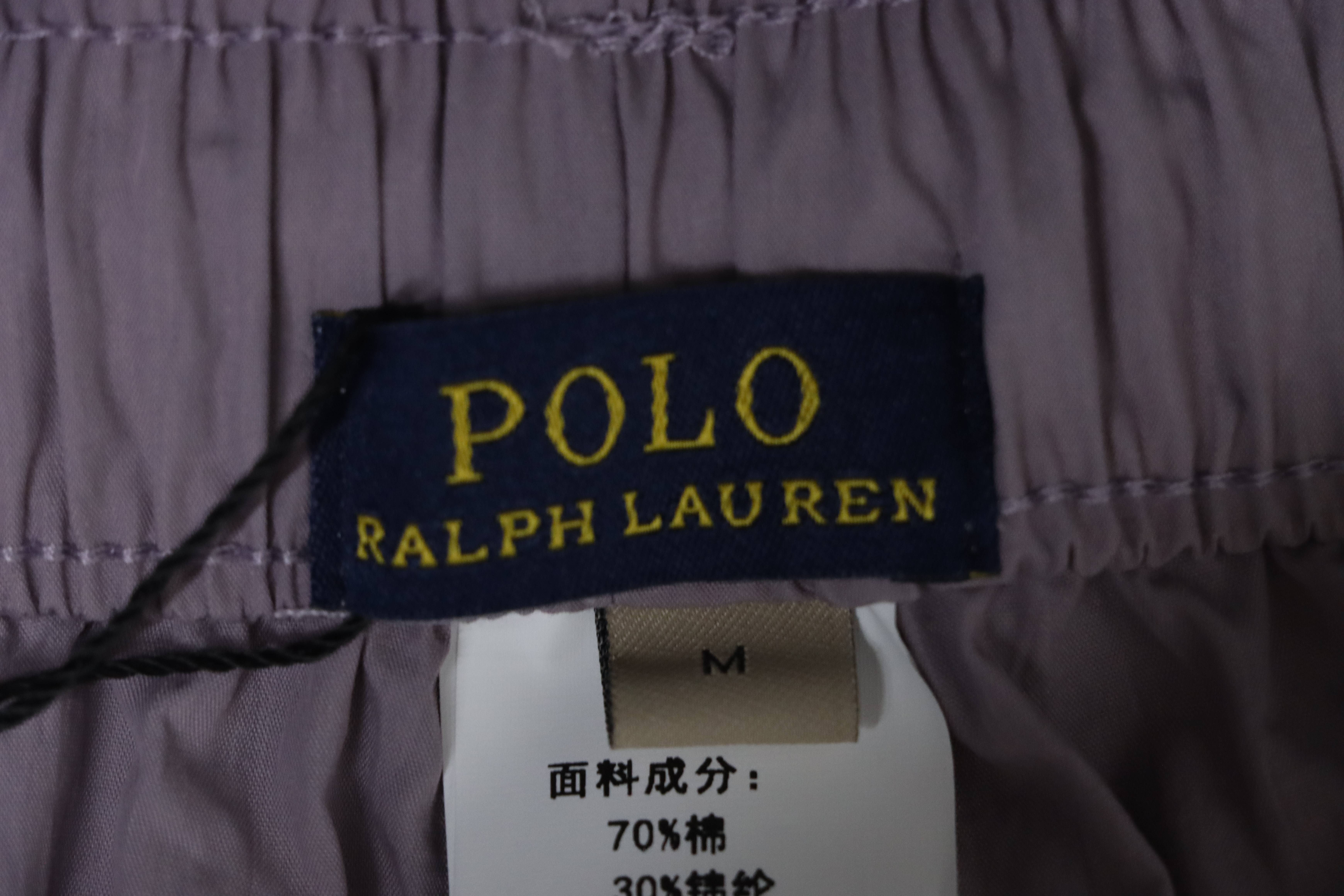 Ralph Lauren 24Fw Embroidered Small Logo Nylon Pants Purple