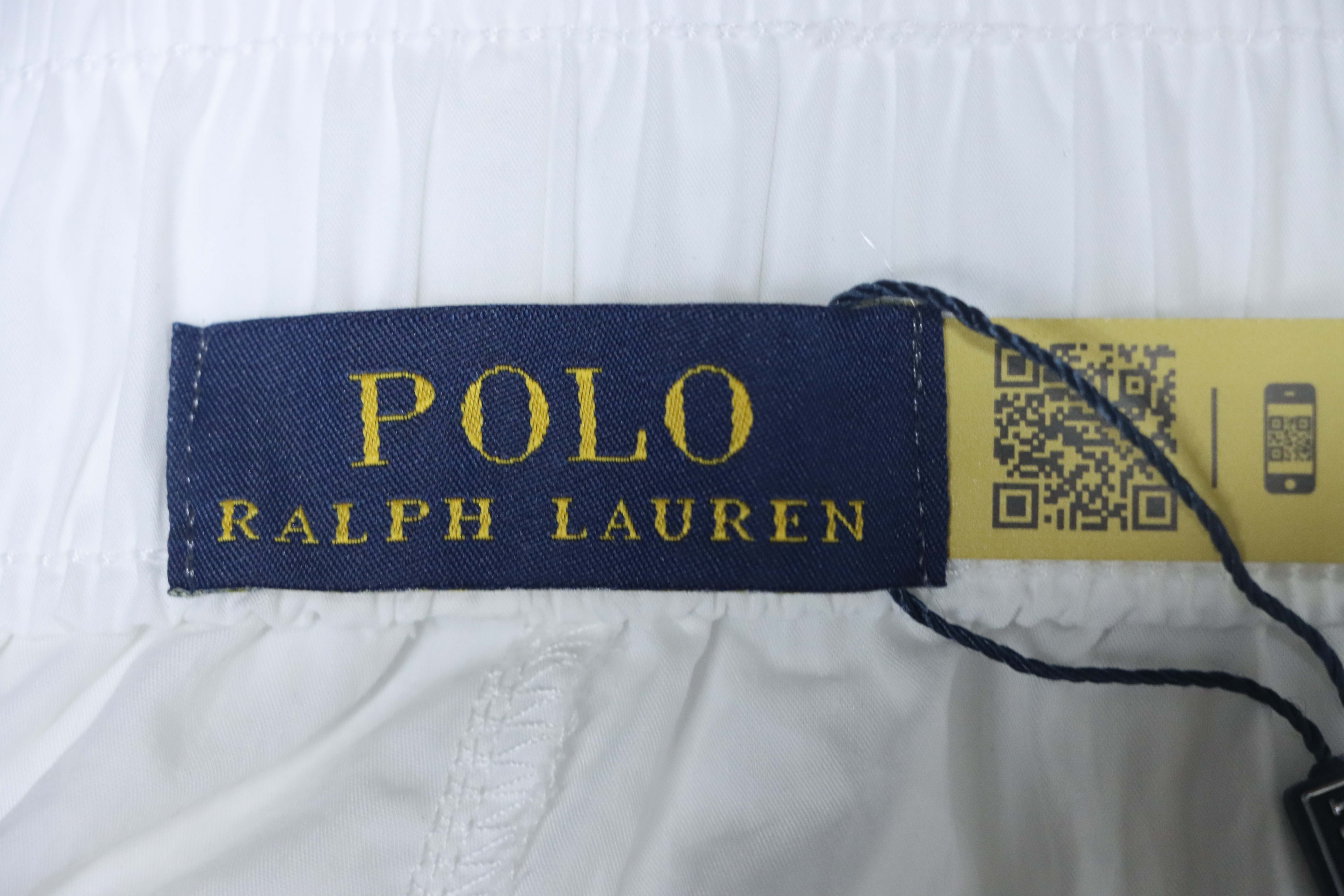 Ralph Lauren 24Fw Embroidered Small Logo Nylon Pants White
