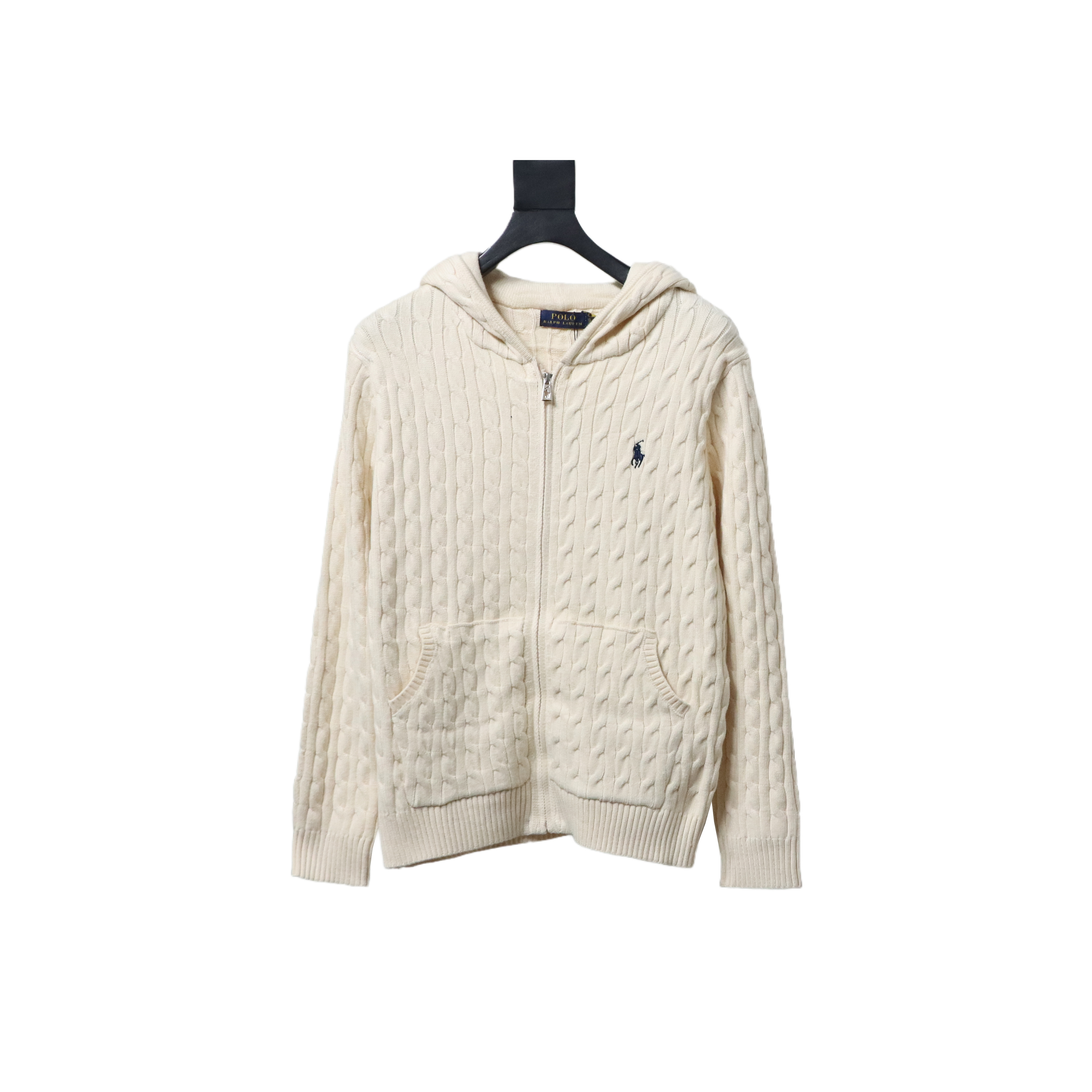 Ralph Lauren 25FW Small Label Knit Zipper Jacket Apricot
