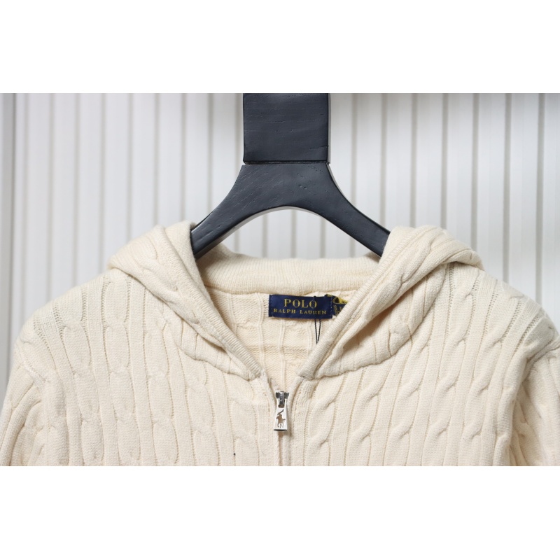 Ralph Lauren 25FW Small Label Knit Zipper Jacket Apricot