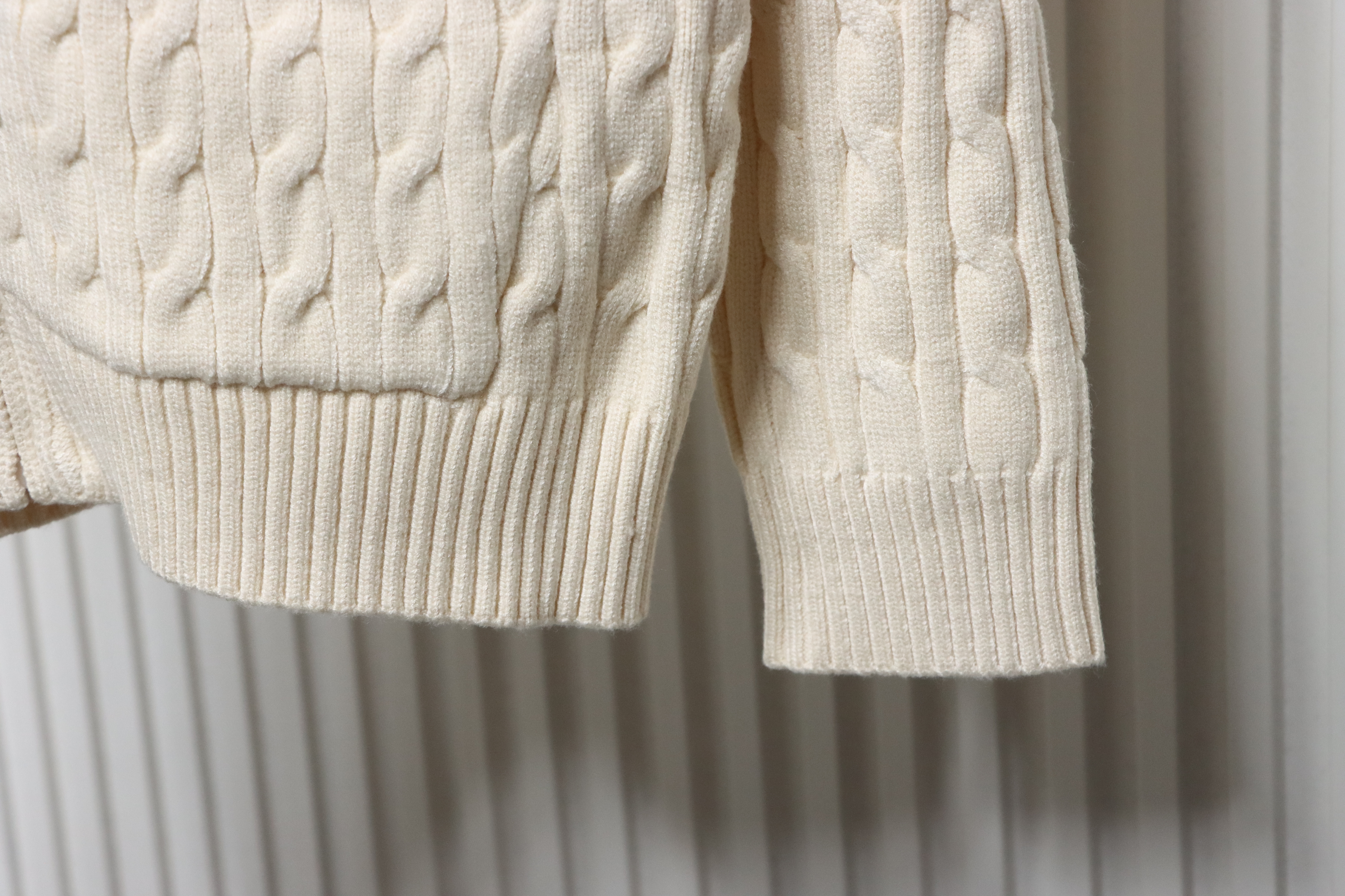 Ralph Lauren 25FW Small Label Knit Zipper Jacket Apricot