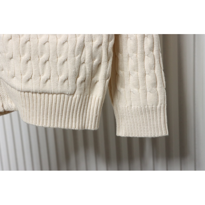 Ralph Lauren 25FW Small Label Knit Zipper Jacket Apricot
