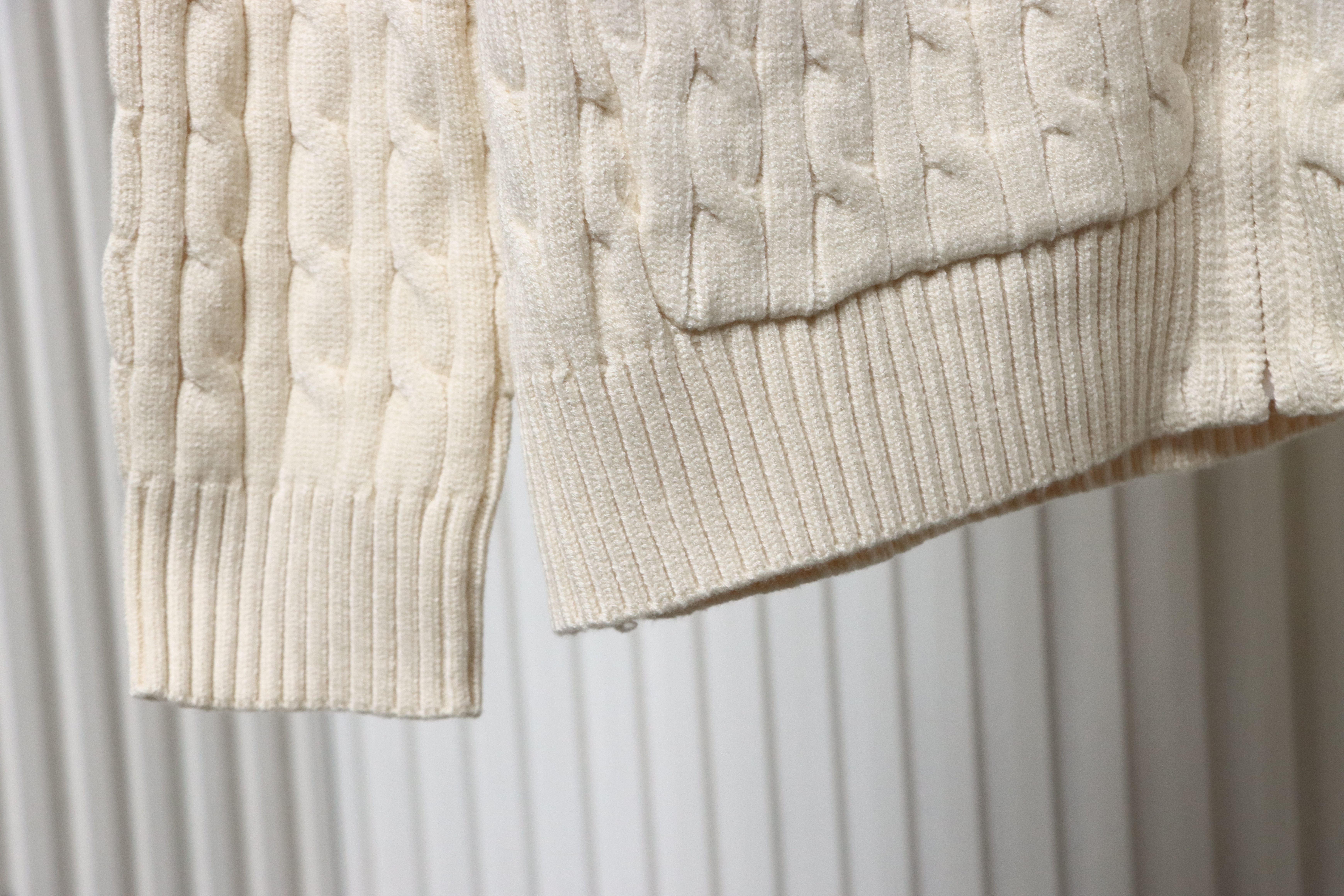 Ralph Lauren 25FW Small Label Knit Zipper Jacket Apricot