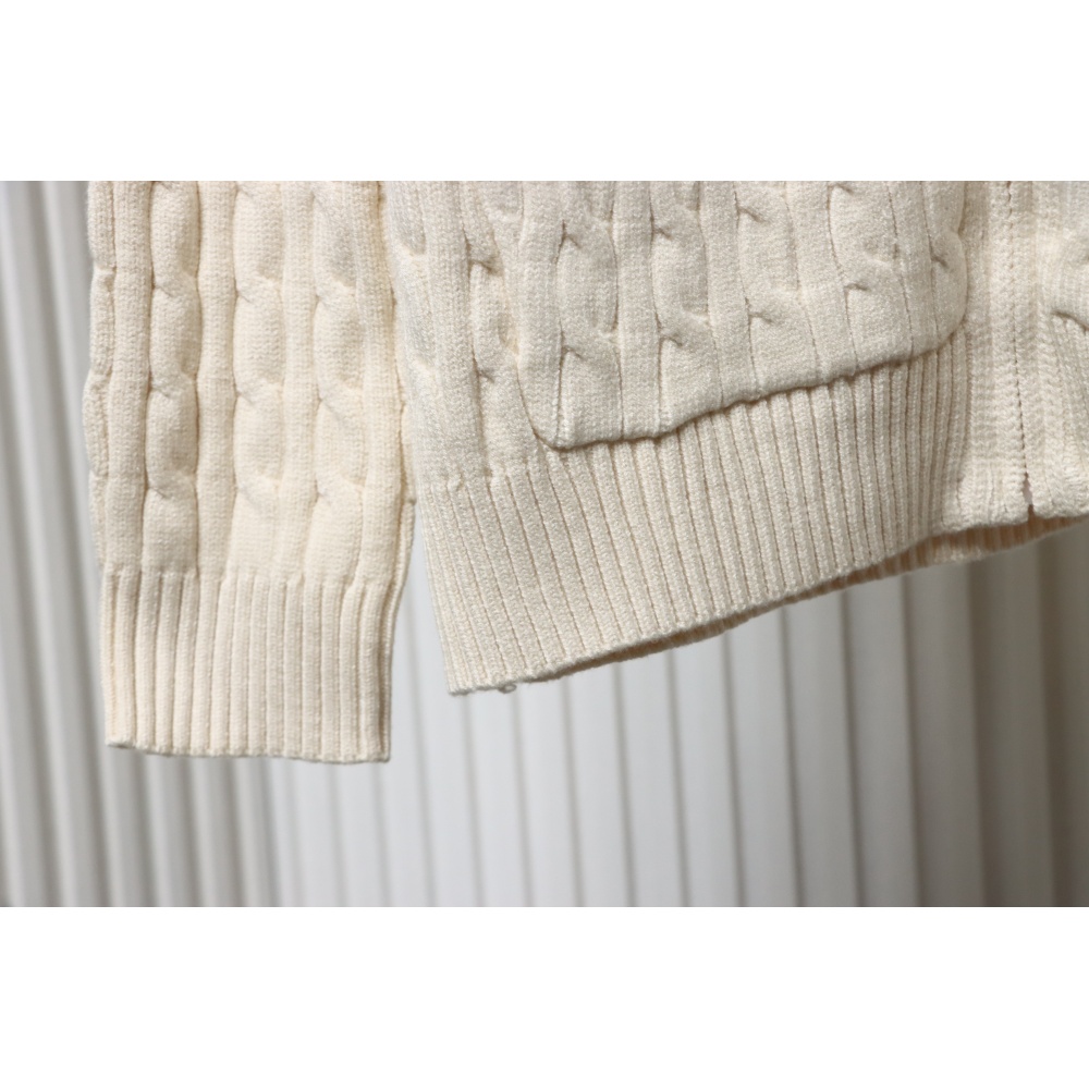 Ralph Lauren 25FW Small Label Knit Zipper Jacket Apricot