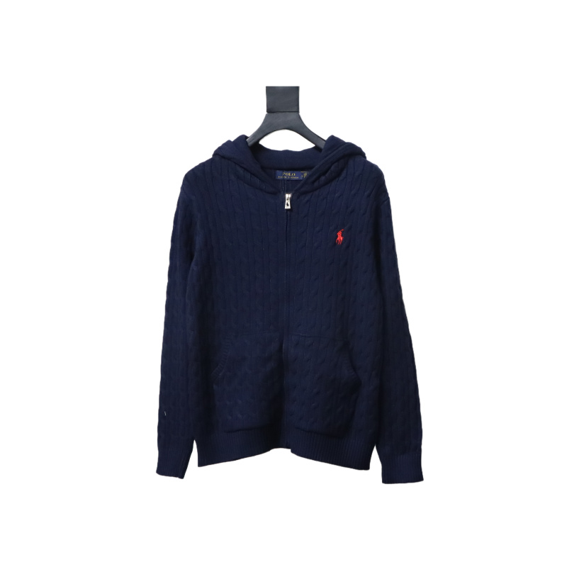 Ralph Lauren 25FW Small Label Knit Zipper Jacket Blue