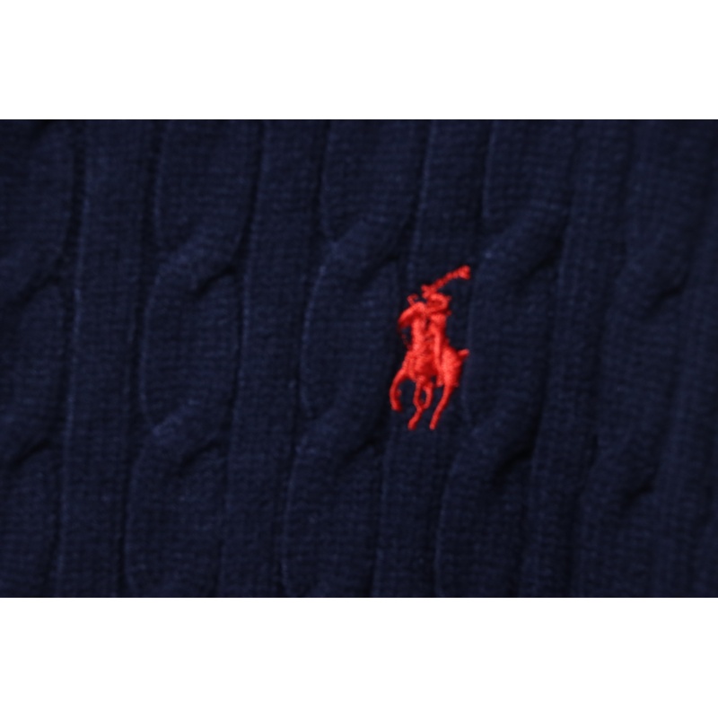 Ralph Lauren 25FW Small Label Knit Zipper Jacket Blue