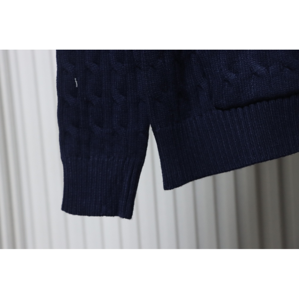 Ralph Lauren 25FW Small Label Knit Zipper Jacket Blue