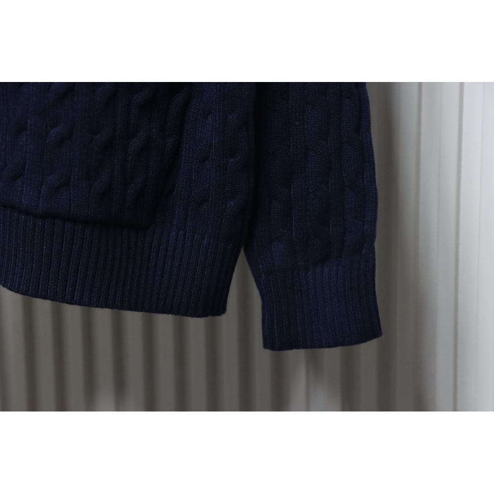 Ralph Lauren 25FW Small Label Knit Zipper Jacket Blue