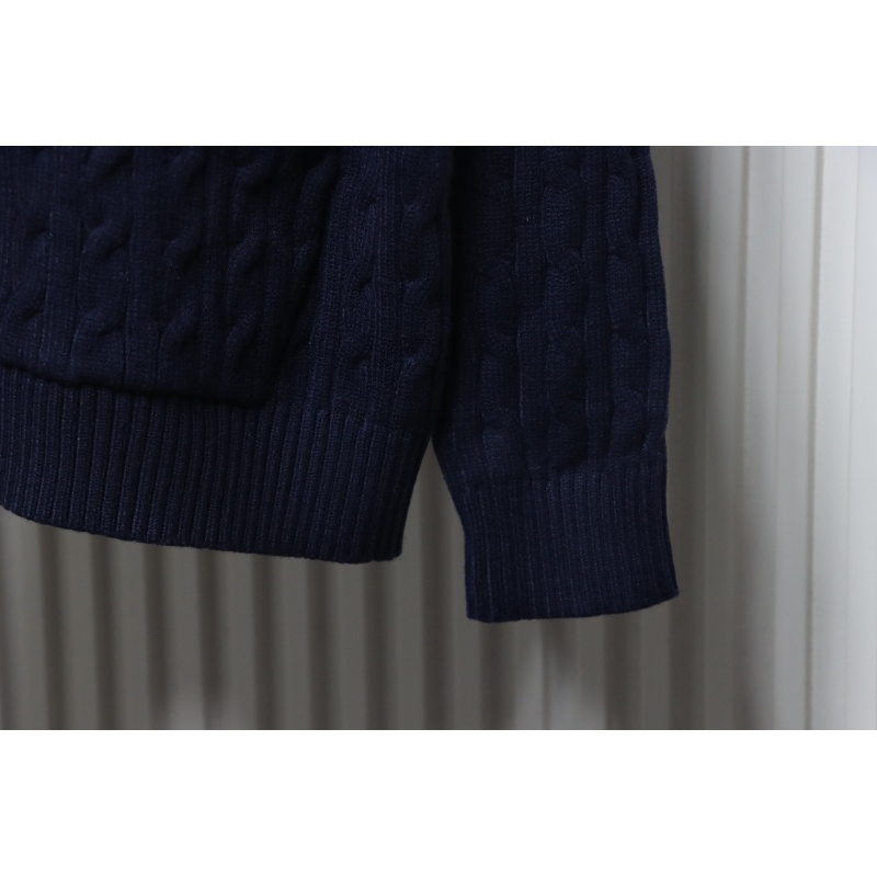 Ralph Lauren 25FW Small Label Knit Zipper Jacket Blue