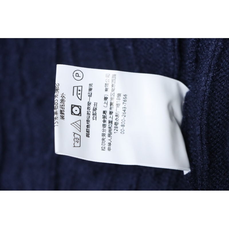 Ralph Lauren 25FW Small Label Knit Zipper Jacket Blue