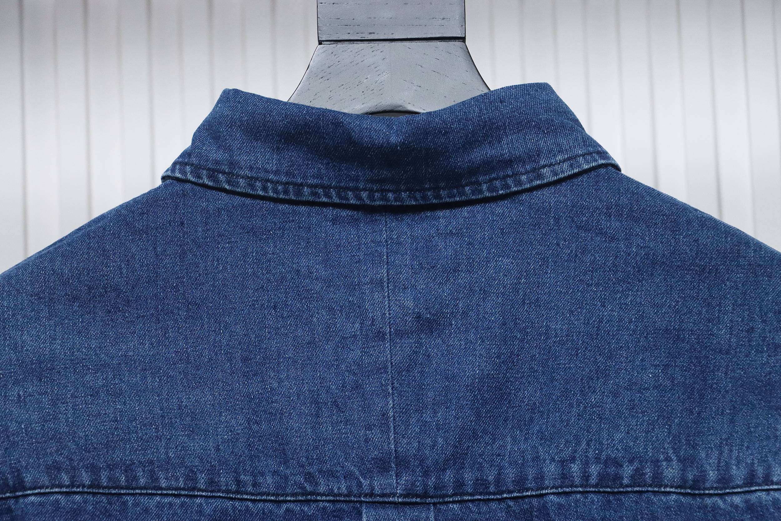 Ralph Lauren Classic Warhorse Logo Lapel Long-Sleeved Denim Shirt