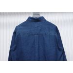 Ralph Lauren Classic Warhorse Logo Lapel Long-Sleeved Denim Shirt