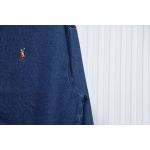 Ralph Lauren Classic Warhorse Logo Lapel Long-Sleeved Denim Shirt