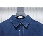 Ralph Lauren Classic Warhorse Logo Lapel Long-Sleeved Denim Shirt