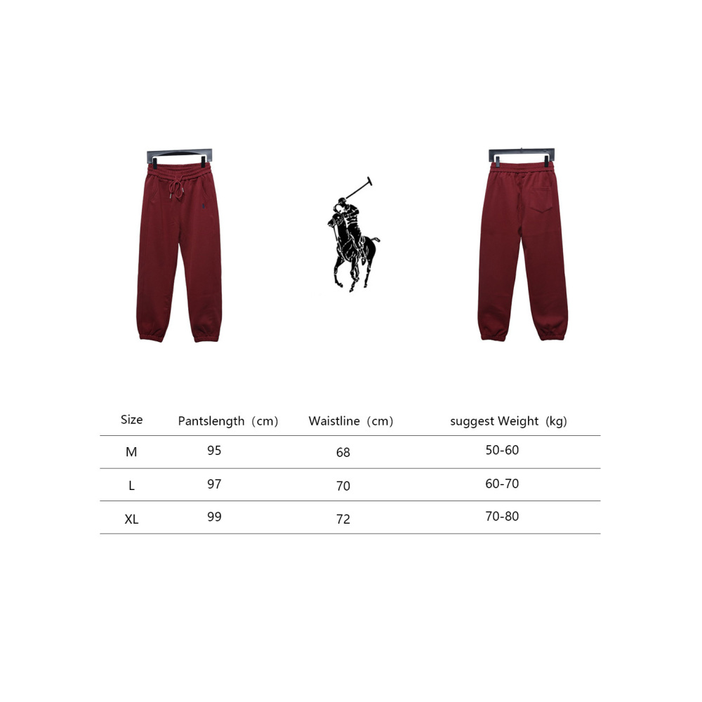 Ralph Lauren Embroidered Small Logo Trousers With Velvet Cuffs
