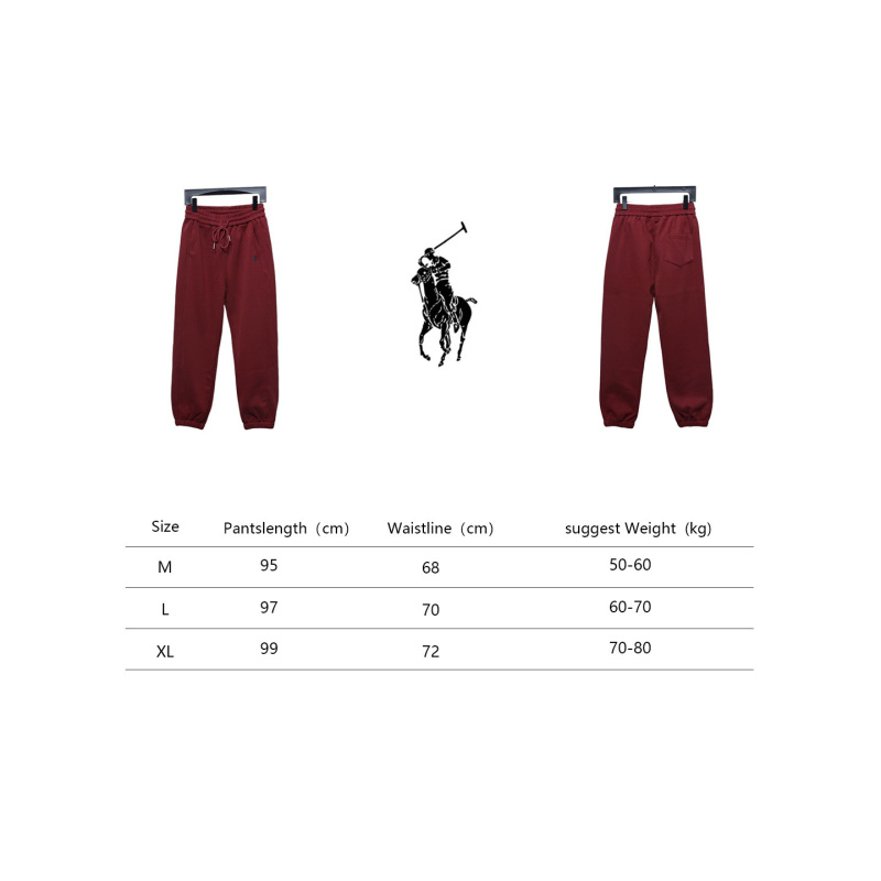Ralph Lauren Embroidered Small Logo Trousers With Velvet Cuffs