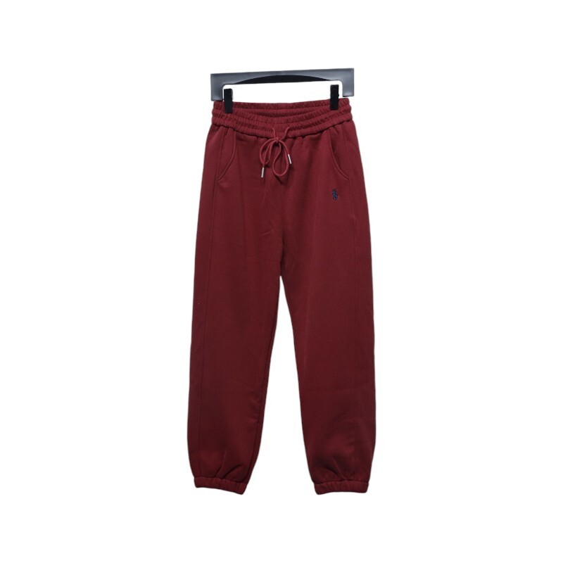 Ralph Lauren Embroidered Small Logo Trousers With Velvet Cuffs