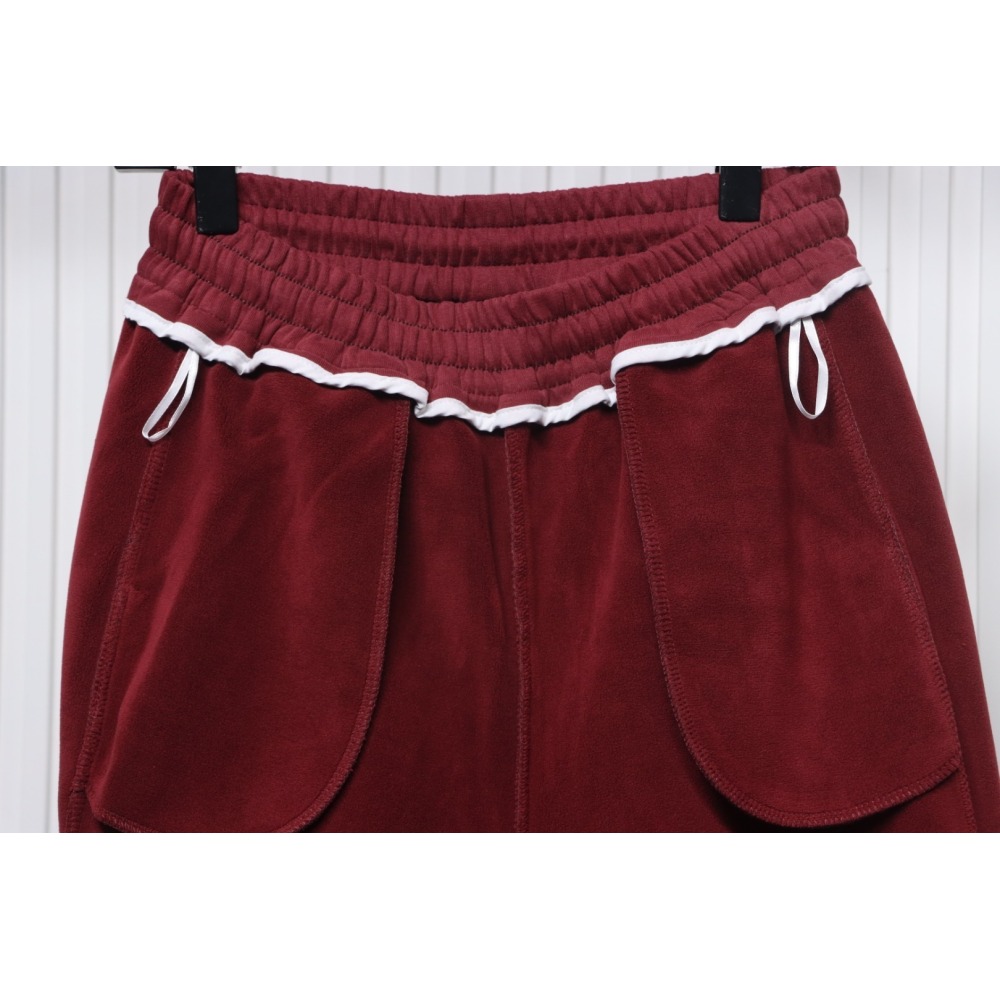 Ralph Lauren Embroidered Small Logo Trousers With Velvet Cuffs