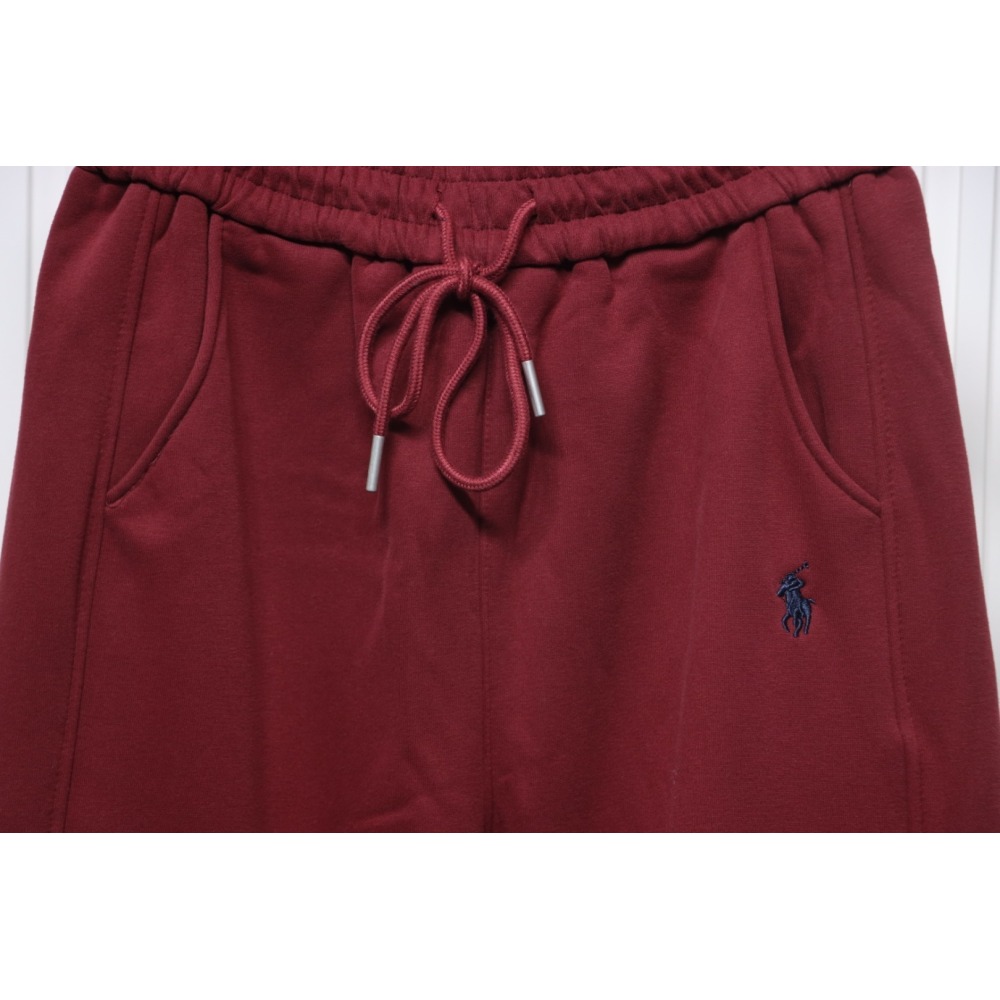 Ralph Lauren Embroidered Small Logo Trousers With Velvet Cuffs