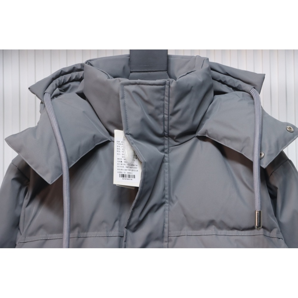 AMI 23FW Heart-Shaped Cropped Down Jacket - Correct Version Grey
