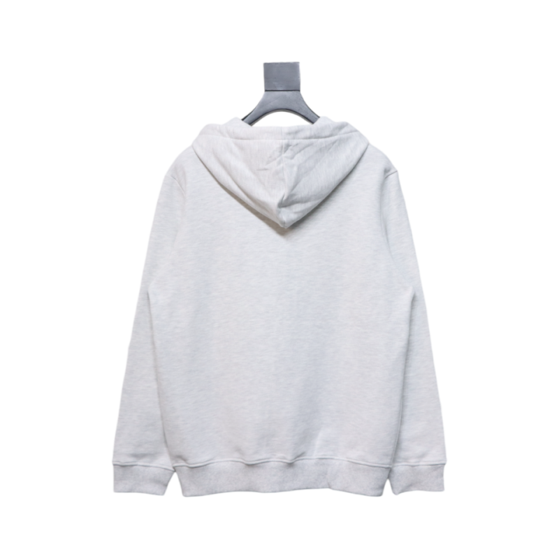 Ami Classic Heart Embroidered Zip-Up Jacket, New Early Fall Zip-Up Hoodie Grey