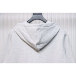 Ami Classic Heart Embroidered Zip-Up Jacket, New Early Fall Zip-Up Hoodie Grey