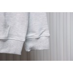 Ami Classic Heart Embroidered Zip-Up Jacket, New Early Fall Zip-Up Hoodie Grey
