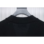 AMI PARIS 21FW Heart Embroidered Cardigan Black