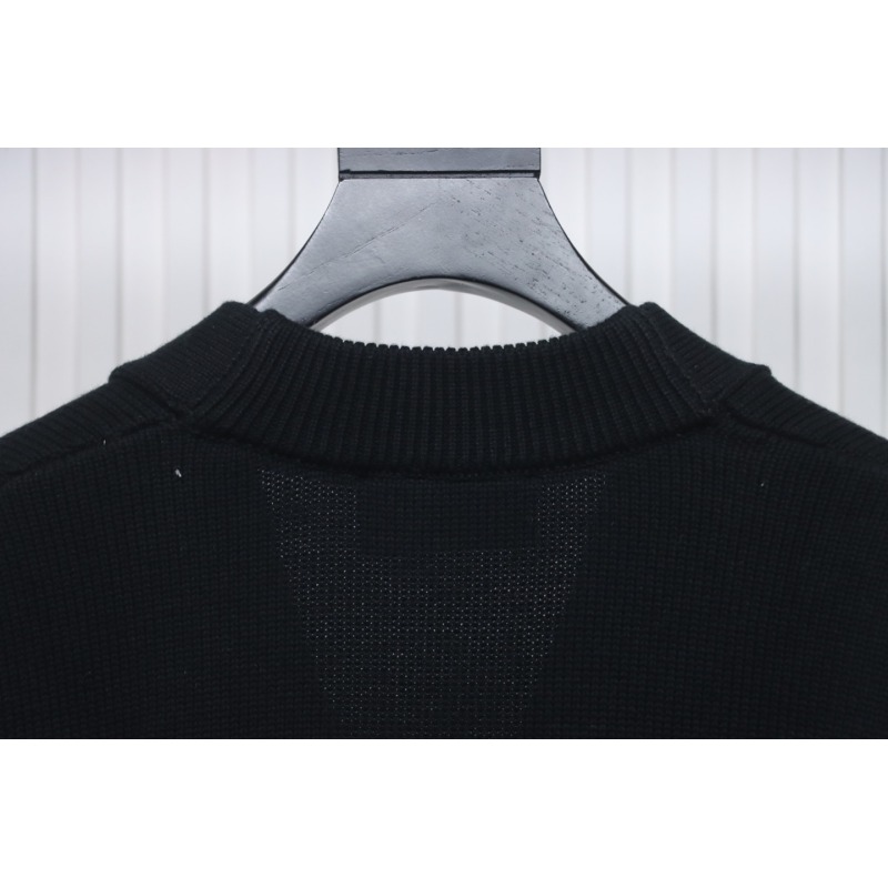 AMI PARIS 21FW Heart Embroidered Cardigan Black