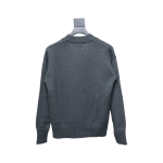 AMI PARIS 21FW Heart Embroidered Cardigan Grey