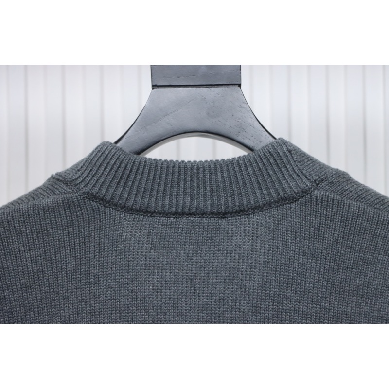 AMI PARIS 21FW Heart Embroidered Cardigan Grey