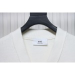 AMI PARIS 21FW Heart Embroidered Cardigan White