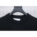 AMI PARIS 21FW Heart Embroidered Crew Neck Sweater Black