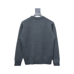 AMI PARIS 21FW Heart Embroidered Crew Neck Sweater Grey