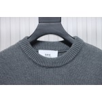 AMI PARIS 21FW Heart Embroidered Crew Neck Sweater Grey