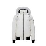 Moose Knuckles Debbie Shearling Bomber Jacket White（NFC）
