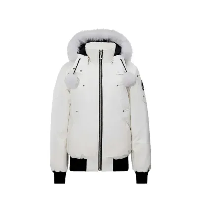 Moose Knuckles Debbie Shearling Bomber Jacket White（NFC） 01