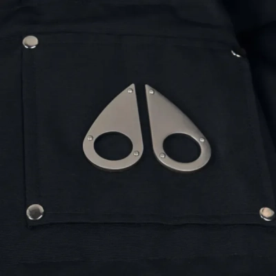 Moose Knuckles Feather Down Hooded Debbie Bomber Black Jacket White Wool Collar（NFC) 02