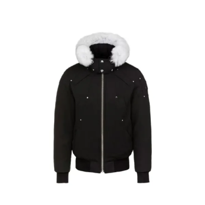 Moose Knuckles Original Ballistic Bomber Jacket White Fur（NFC） 01