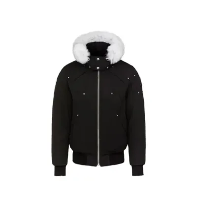 Moose Knuckles Original Ballistic Bomber Jacket White Fur（NFC） 01