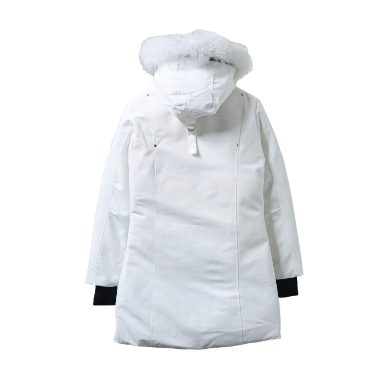  Moose Knuckles Women's Debbie Down Bomber Jacket W/ Fur White