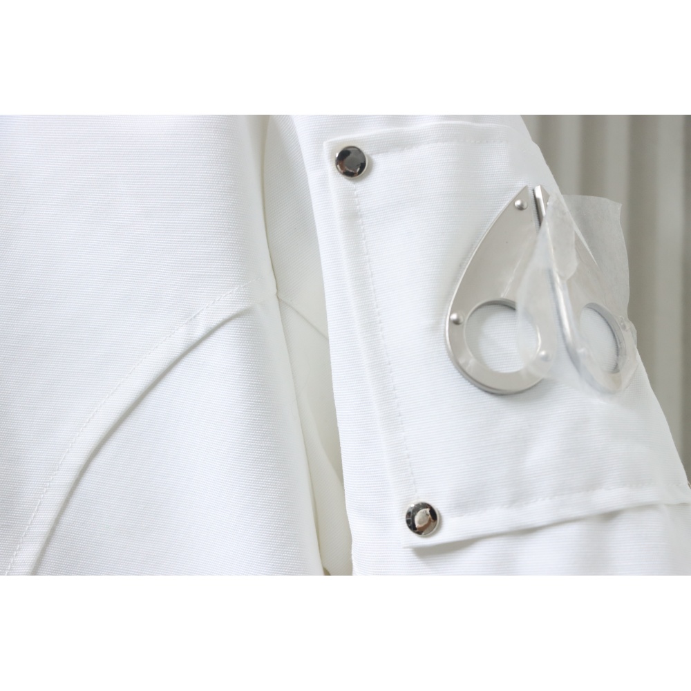  Moose Knuckles Women's Debbie Down Bomber Jacket W/ Fur White