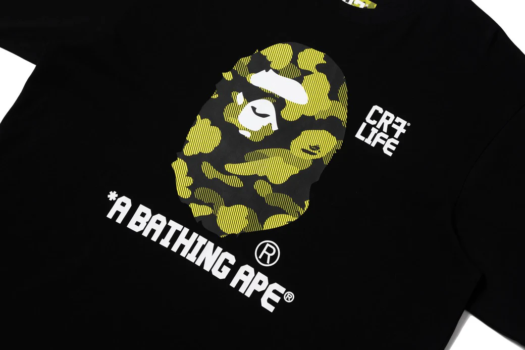 BAPE x CR7 Life Big Ape Head Reflection Camo Tee