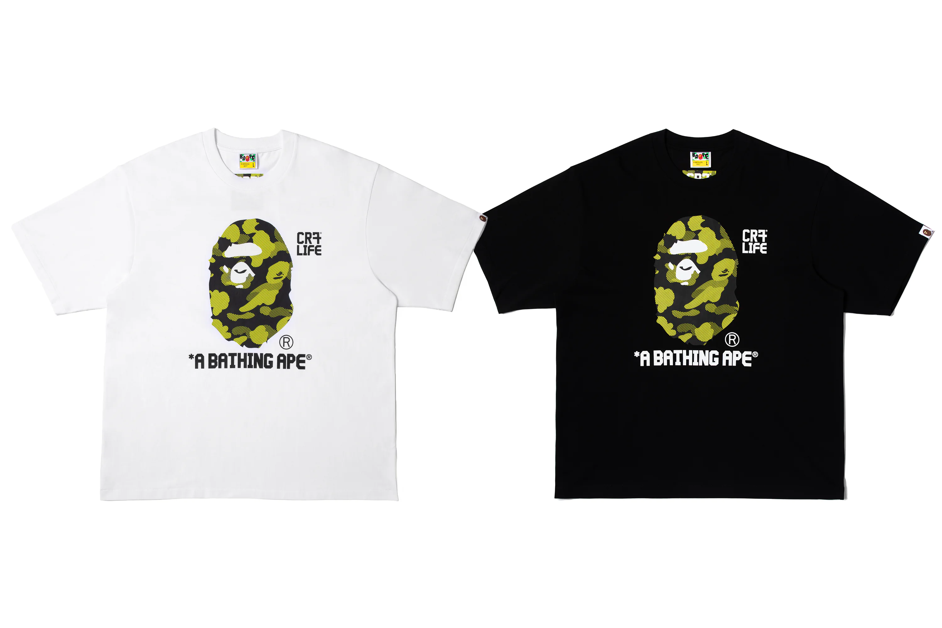BAPE x CR7 Life Big Ape Head Reflection Camo Tee