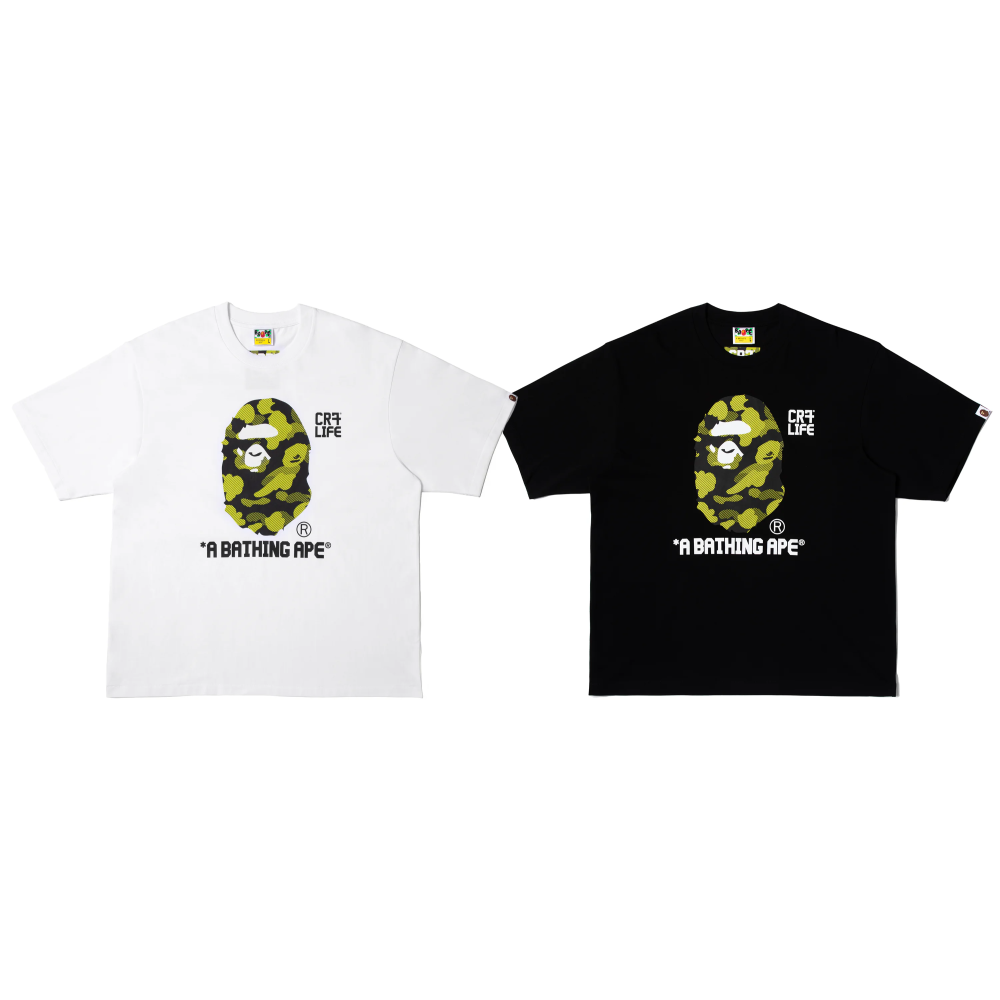 BAPE x CR7 Life Big Ape Head Reflection Camo Tee