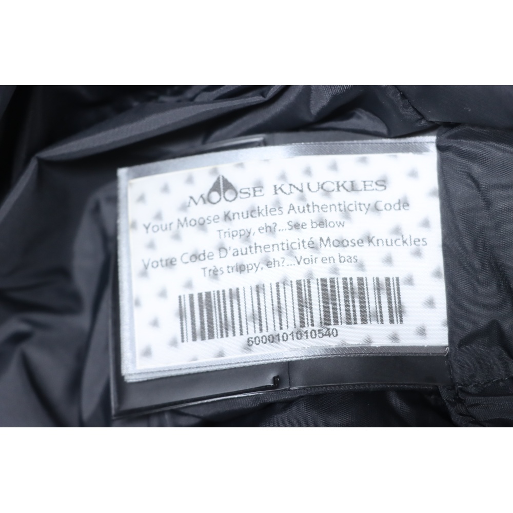 Moose Knuckles Men's Balistic Bomber Zip-Up Fur Jacket Black