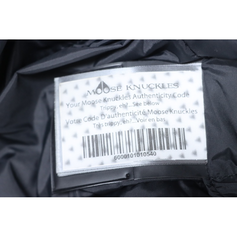 Moose Knuckles Men's Balistic Bomber Zip-Up Fur Jacket Black
