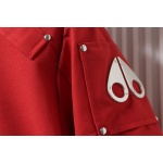 Moose Knuckles Men's Balistic Bomber Zip-Up Fur Jacket Red