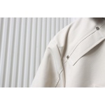 Moose Knuckles Men's Balistic Bomber Zip-Up Fur Jacket White
